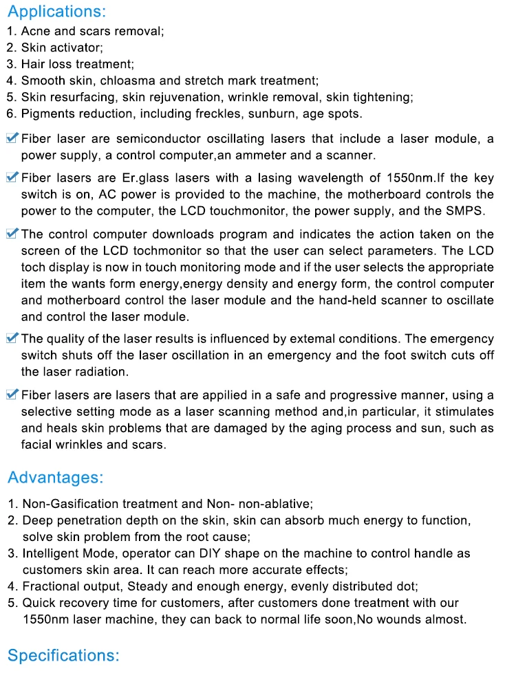CE Approved Professional 1550nm Erbium glass fiber laser for acne scar removal and wrinkle removal laser machine.jpg