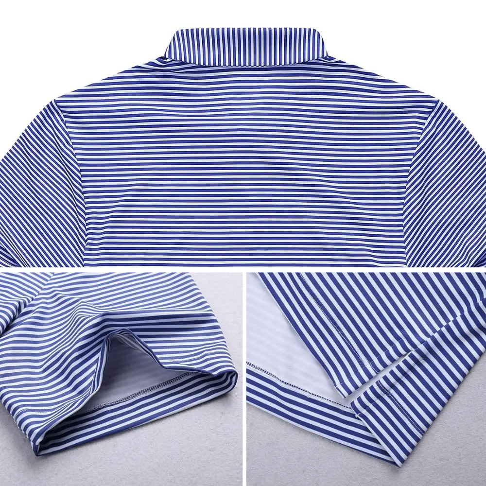 
Custom brands high quality dry fit fabric sublimation striped sport golf 4 men wholesale us size polo shirts 
