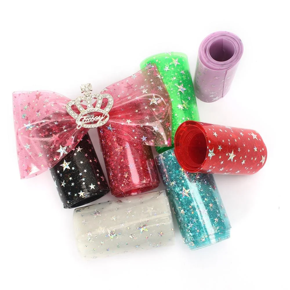 

Hologram Star Popular Jelly PVC Ribbon For Decoration DIY Bows Handbag Shoes Accessories