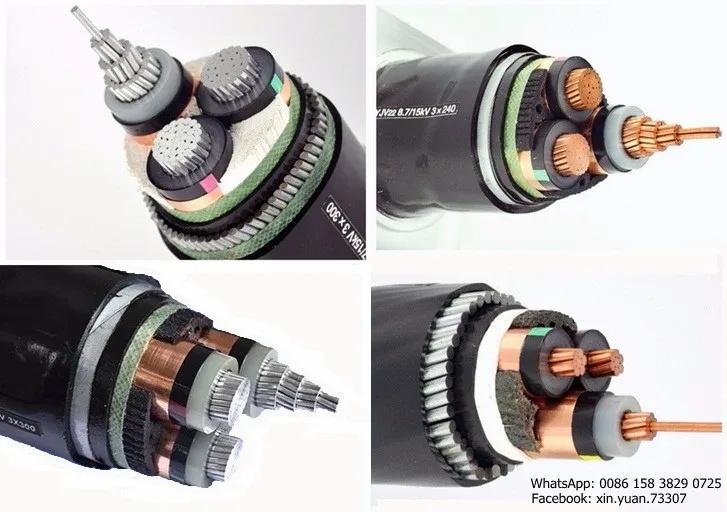1224kV single core armored 630mm aluminium conductor XLPE cable