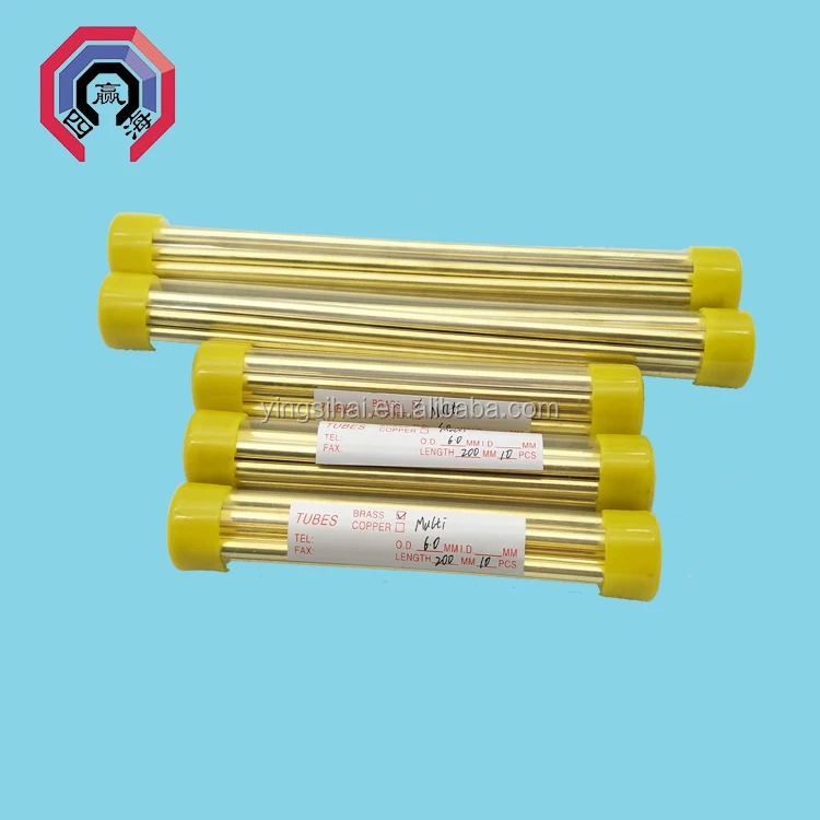 For EDM Drilling Machine Big  Size Multihole EDM Brass / Copper Electrode Tube  6.0 mm x 200mm