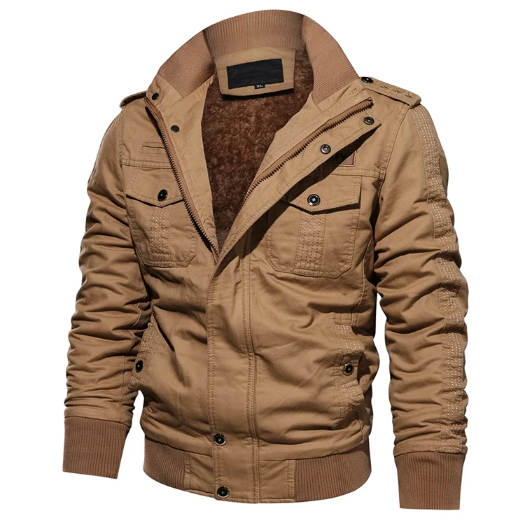 OEM  Cotton Embroidery American Olive Varsity  Bomber Jacket For Boys , Airforce Military Pilot Jacket Men