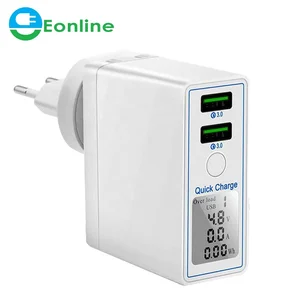 Eonline 3.4A Dual Port USB Wall Charger LED Display