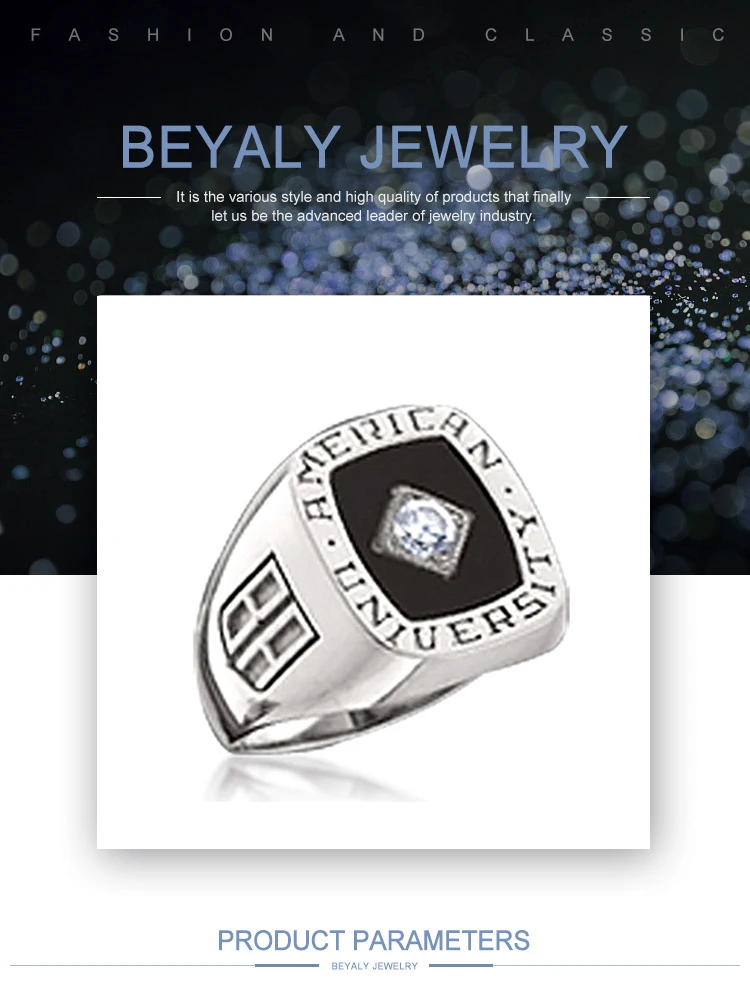 American BA university unique diamond eternity rings