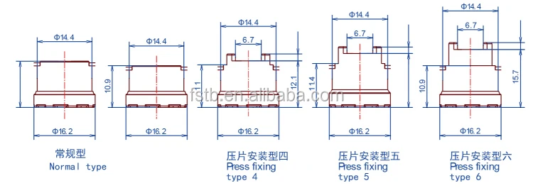 KSD301-G dimension of the main body