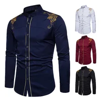 

Hot Sale Slim Style European Fashion Double Collar Dress Shirt