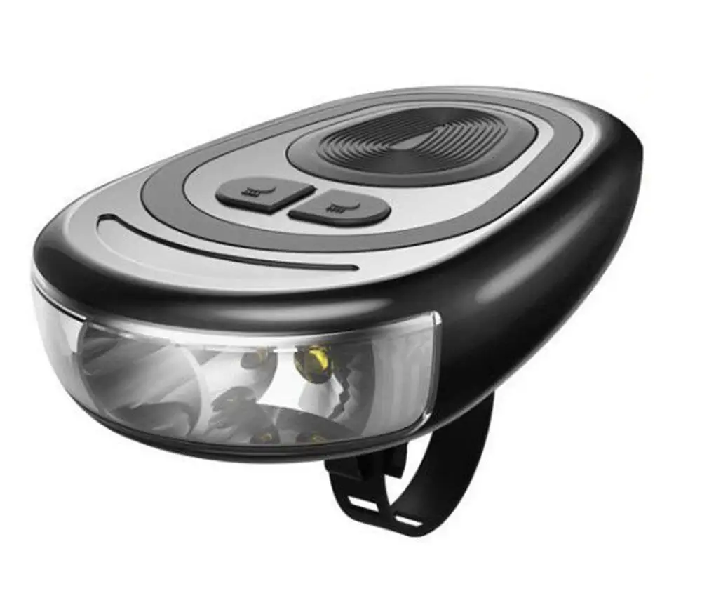AMGGJJWW Bicycle LED Headlights,3pcs leds, With Horns For Five Sound Effects, Rechargeable Cycling Equipment For Mountain Bikes, Road Bikes, Children's Bikes And City Bikes