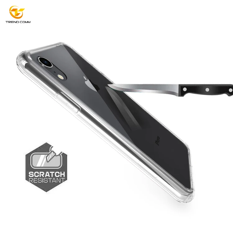 

Ultra Thin Clear Transparent Tpu 9h glass Phone Case For iphone Xr