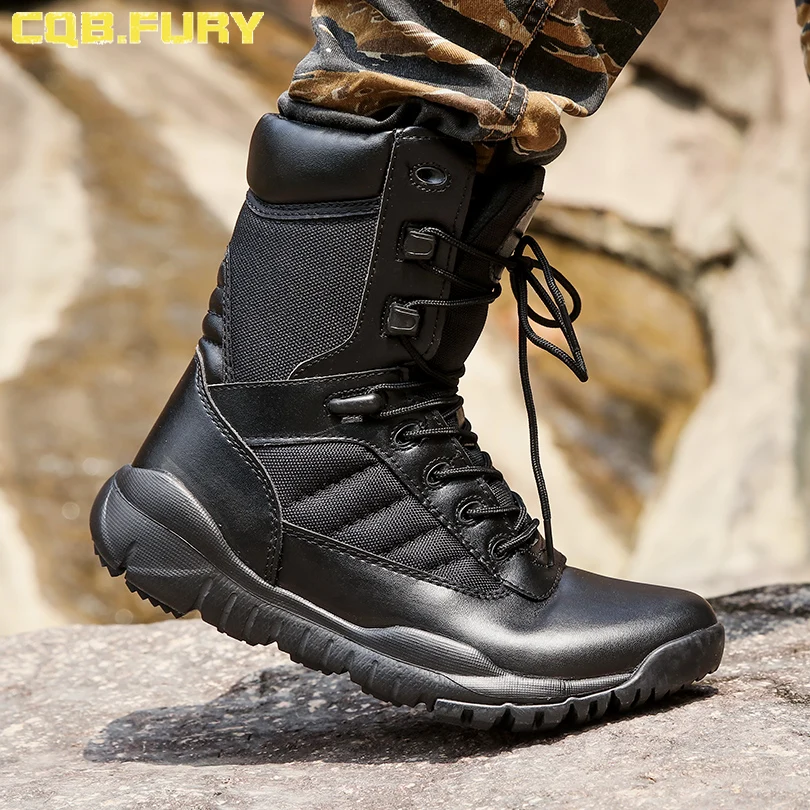 

Genuine Leather Military Boot Black Tactical Boot For Men