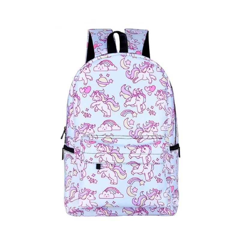 

Kawaii Cartoon Little Pony Backpack Rainbow Unicorn School Bookbag Teens Laptop School Bag Mochila