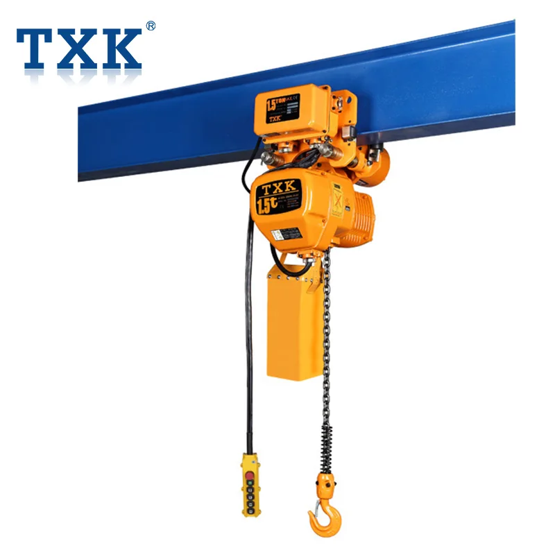 Chinese Manufacture Txk Kito 1 Ton Electric Chain Hoist Trolley Type