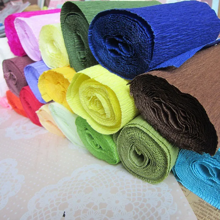 Wholesales Eco-friendly Handmade Crepe Paper Double Sided Color Crepe ...