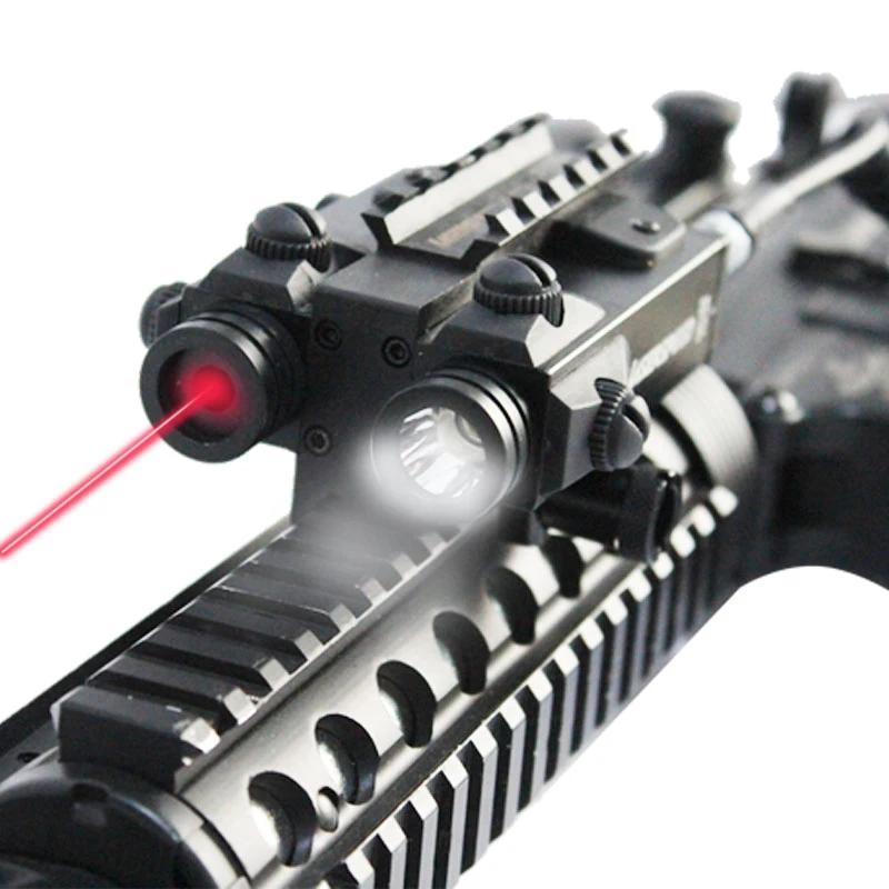 

Tactical LASERSPEED rifle mounted gun red laser sight and flashlight combo