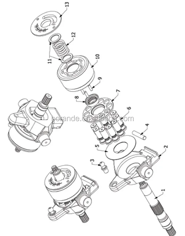 Ap2d36lv1rs7 Hydraulics Parts For Uchida Rexroth Hydraulic Pump Ap2d36