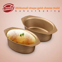 

Bakest Golden Non Stick Oval Cartoon Cheese Cake Baking Mold Pan 8926