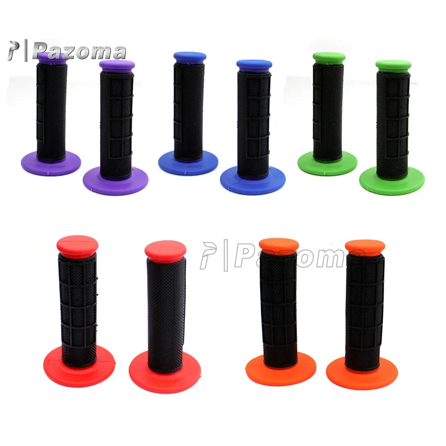 22mm 7/8" Soft Rubber Handle Hand Grips For Pit MX Dirt Bike Mini Motocross Red