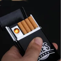 

hot sale metal cigarette case with built-in lighter