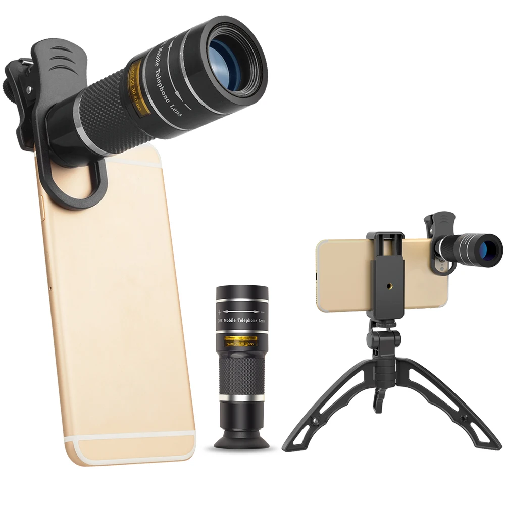 

APEXEL New Mobile Camera Lens 2018 High Quality Optical 20X Zoom Telephoto Lens,Manual Focus Telescope Lens for Mobile