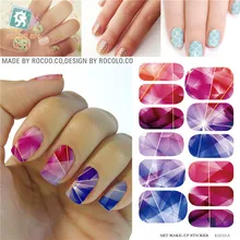 Waterproof nail stickers selling second generation move water make-up nail art decal sticker decorations-free Nail Polish K5721B