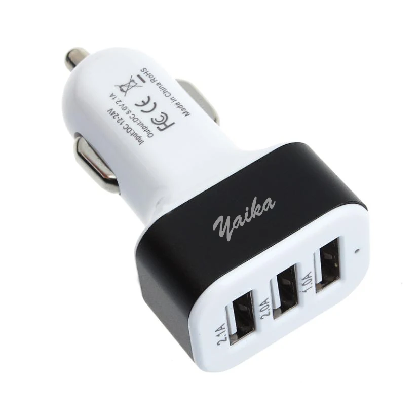 Universal 2.1a 3 Ports Usb Car Charger For Smart Phone Gps Car Charger