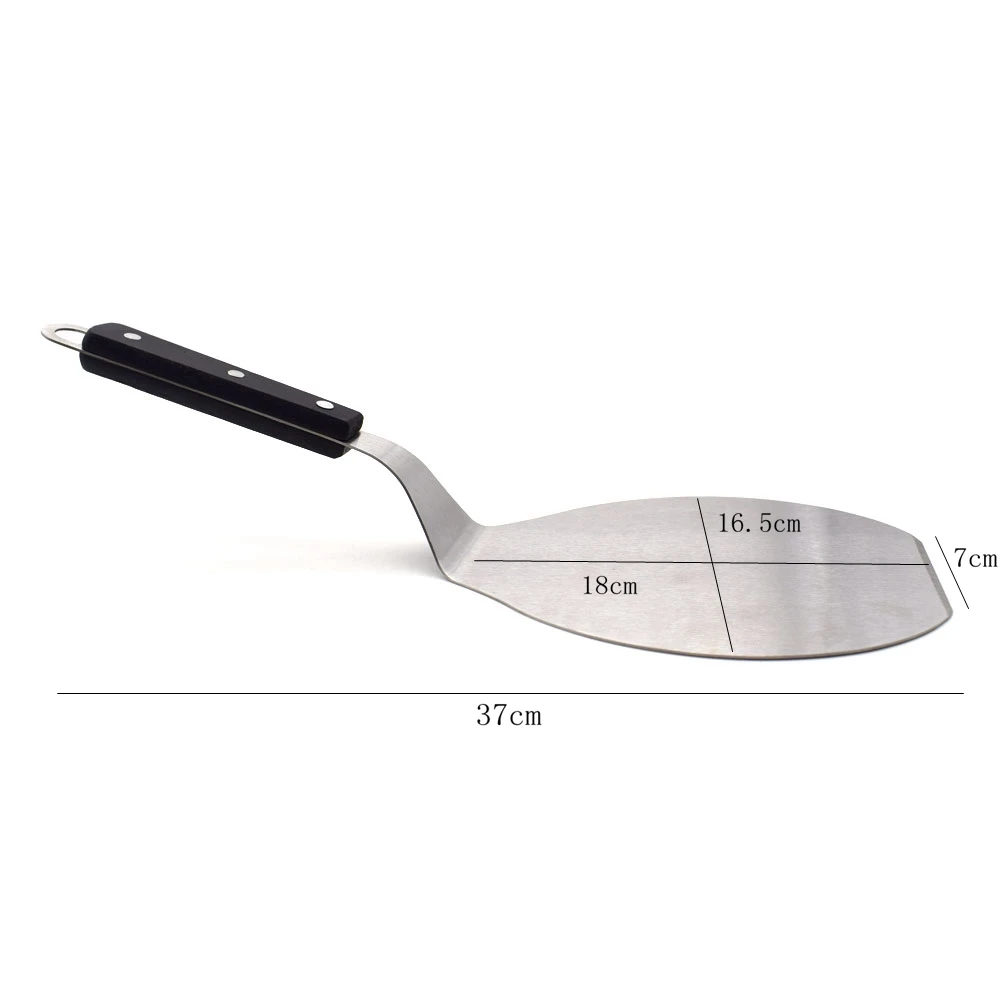 10inch Stainless Steel Pizza Shovel Peels Metal Spatula Cake Holder Tray Plate Plastic Handle 