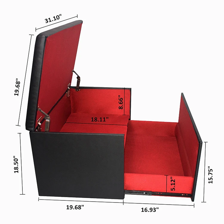 Banco Otomano De Almacenamiento De Zapatos Para Dormitorio,Ahorro De