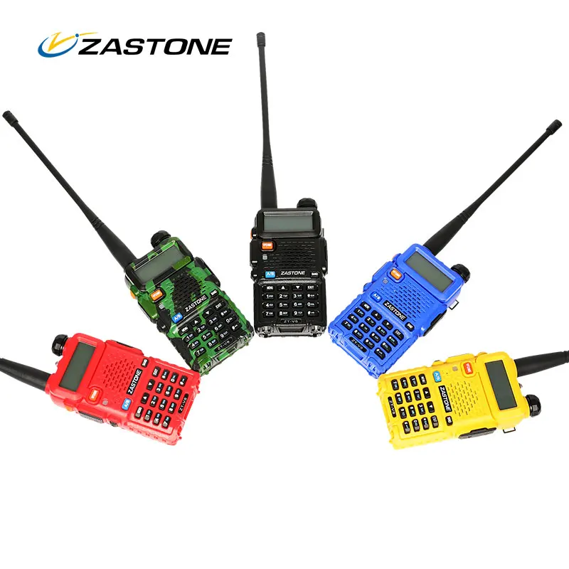 

Amateur handy two way radio ZASTONE V8 UHF/VHF dual band with 128CH ham walkie talkie fm military band transceiver