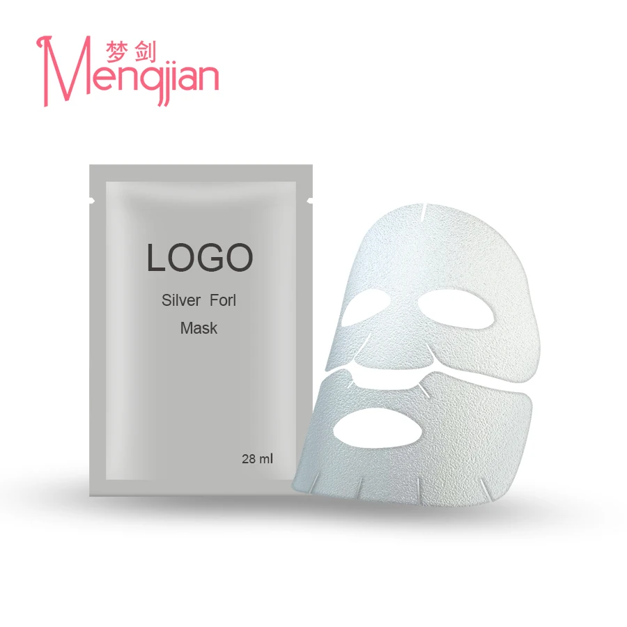 

Hot sale 500pcs OEM logo private label Silver foil mask, N/a