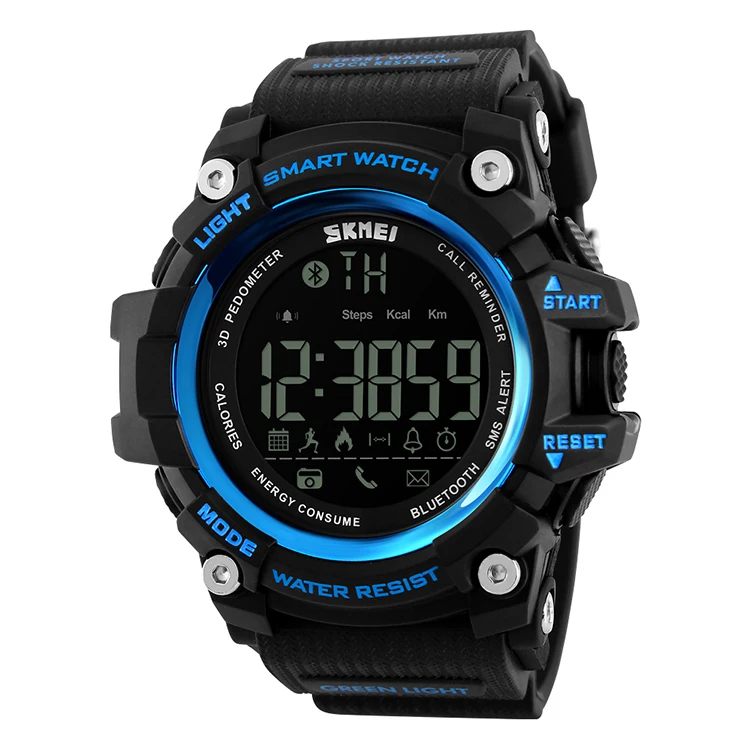 

Skmei 1227 bluetooth digital sport smart guangzhou watch market men's watches brand, Black;red;blue;gold