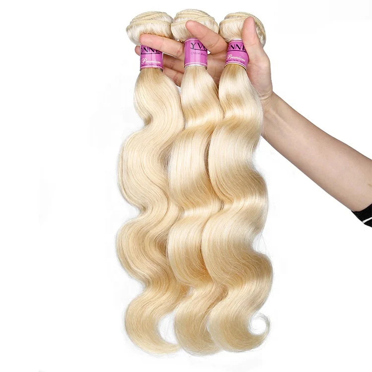 

100% peruvian human hair 613 blonde hair weave, Blonde hair;color 613#