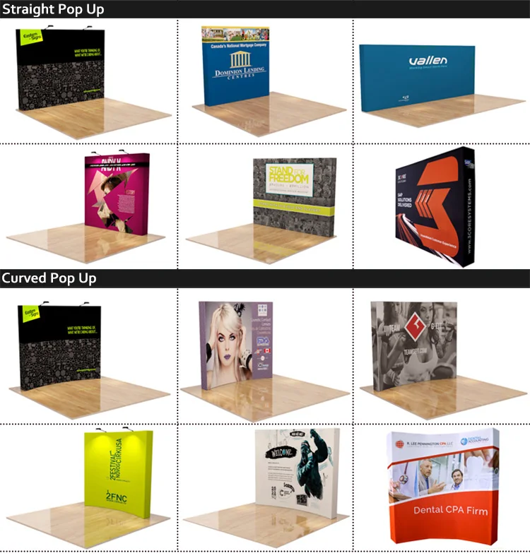 Unique Design Aluminum Exhibition Booth Floor Standing Pop Up Wall