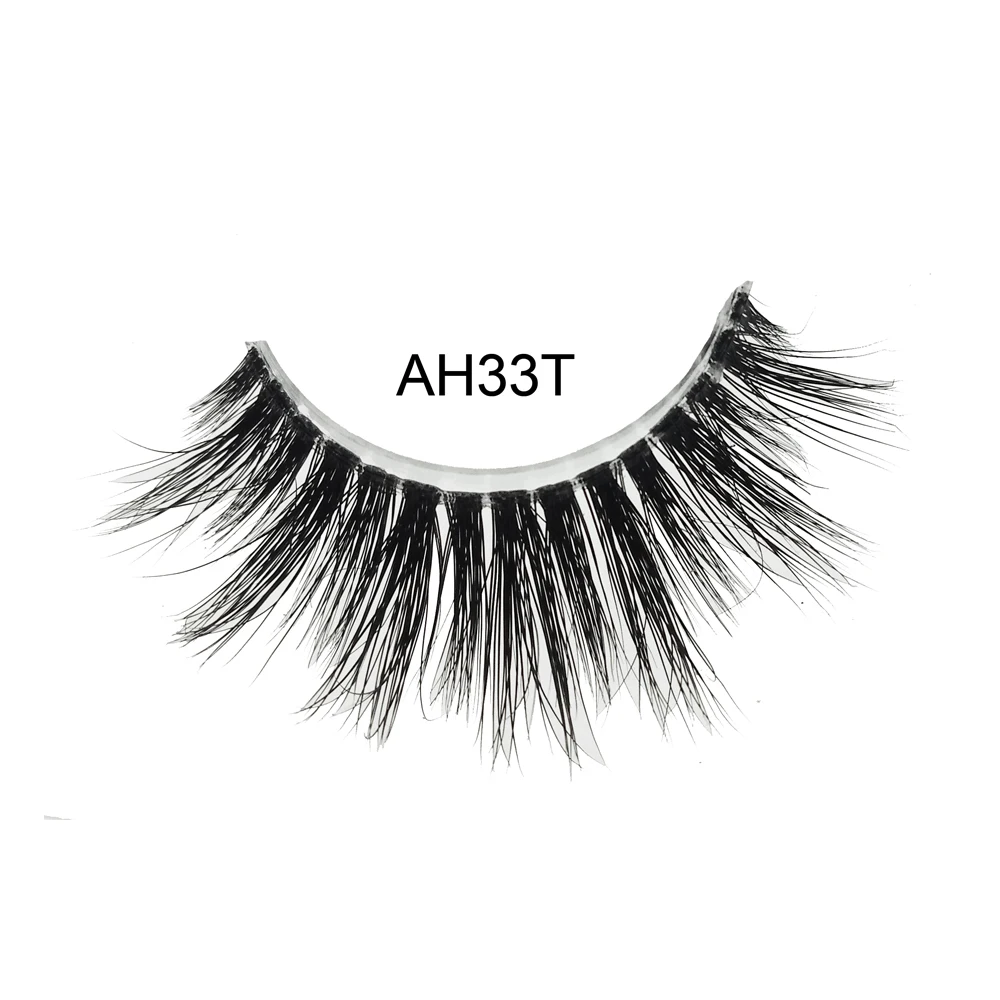 

transparent band 3d mink lashes thick makeup lashes, Natural black