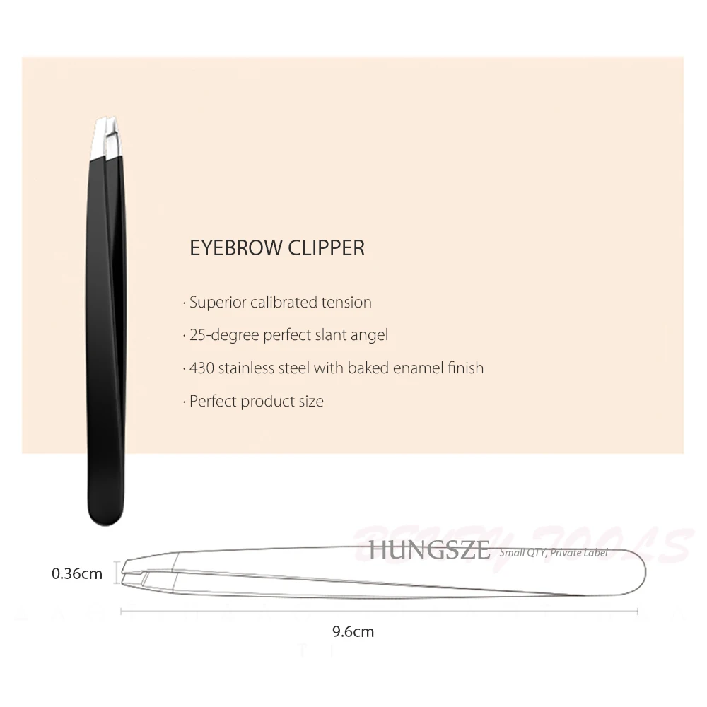 
High Quality Eyelash Extension Tweezers Eyebrow Tweezers Stainless Steel Private Label Rose Gold 