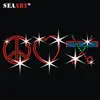 Fashion Accessories Peace Heart And Christmas Hot Fix China Best Quality Rhinestone