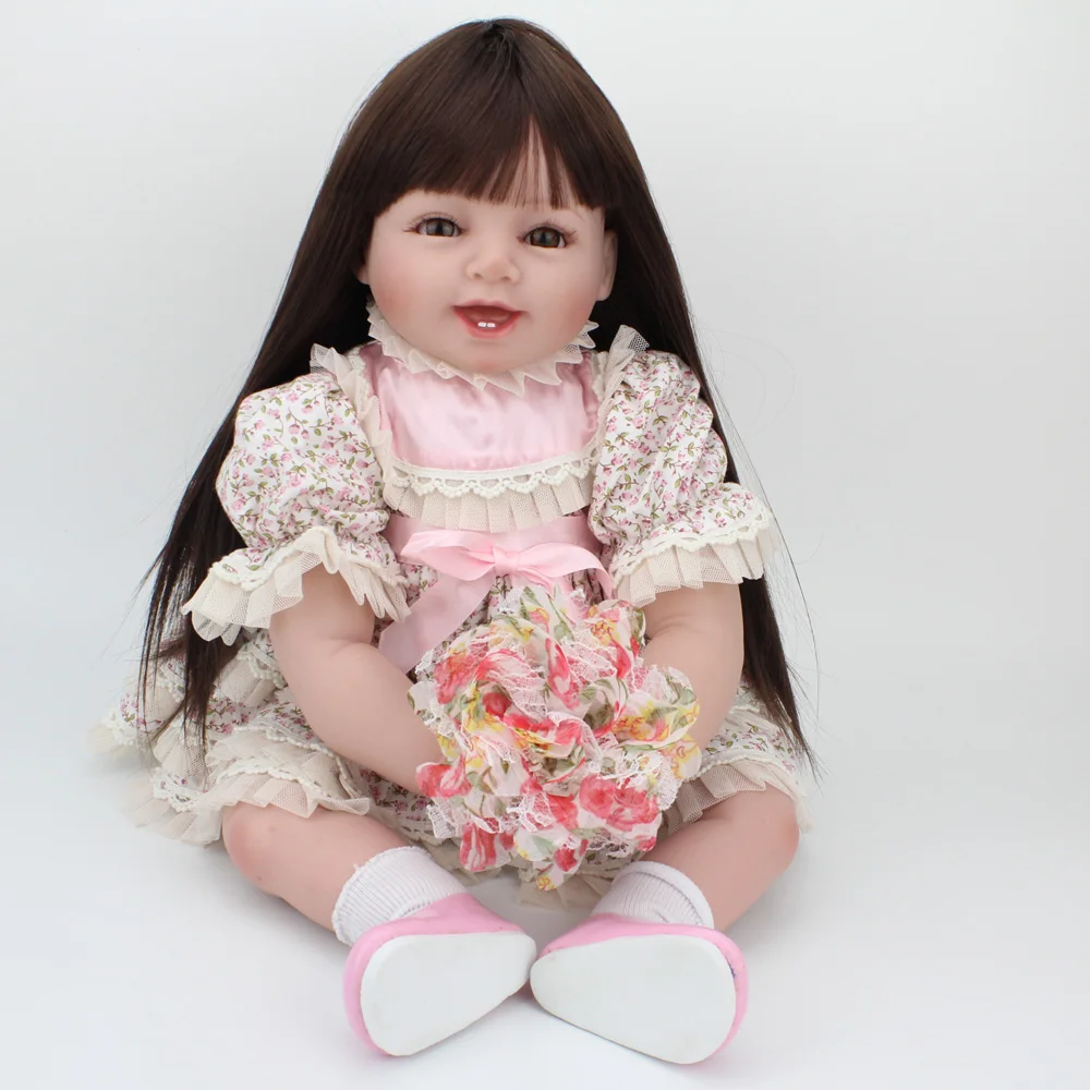 Custom china doll 22inches baby alive realistic reborn silicone dolls ...