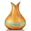 400ml Wood Grain Aromatherapy Essential Oil Diffuser Ultrasonic Cool Mist Humidifier with Color LED Lights changing