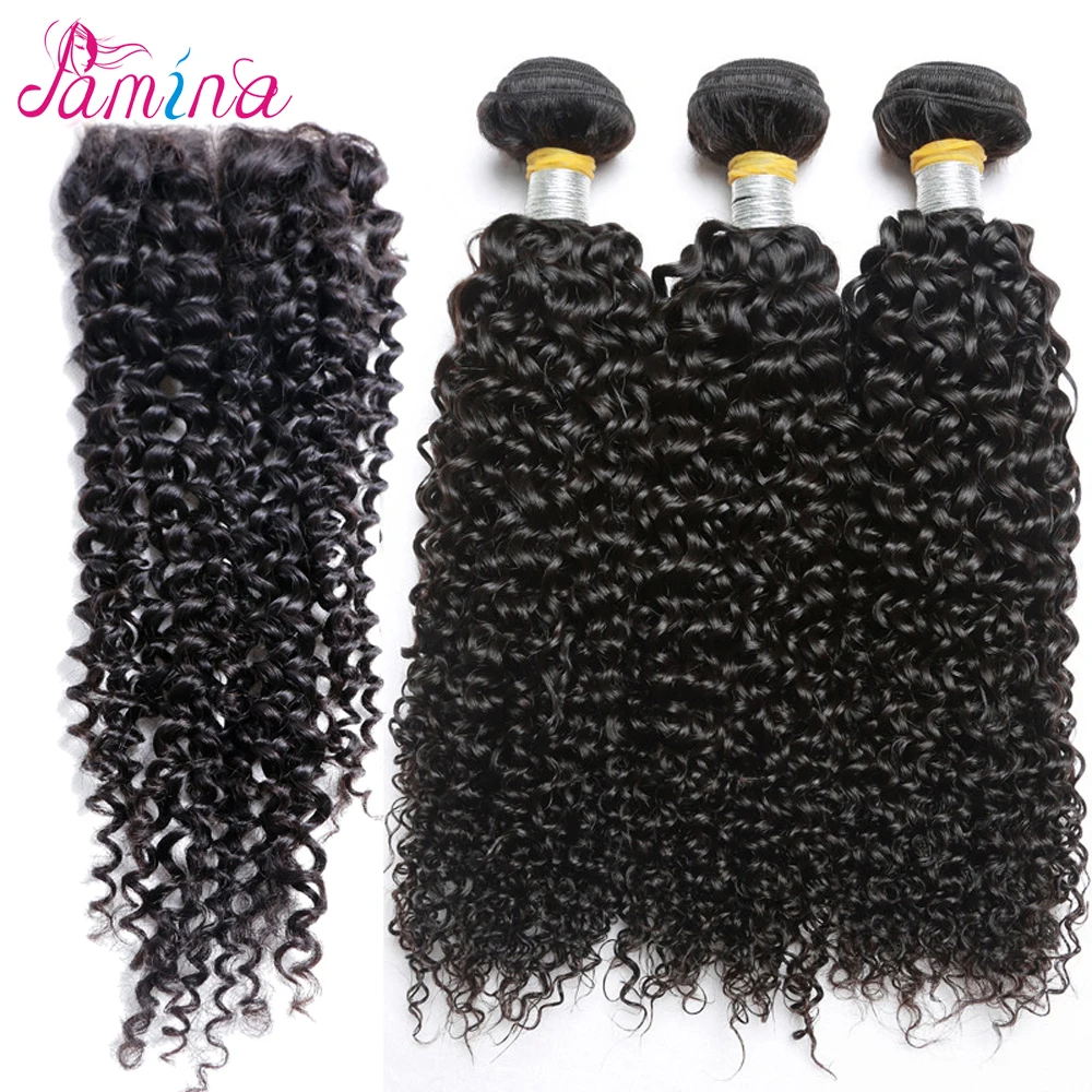 

Hot Sale Peruvian Virgin Hair Afro Kinky Curly Hair 3 Bundles with Closure 8A Peruvian Curly Hair with Closure