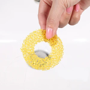 Image of Disposable hair catcher bathtub drain filter sponge for bathroom