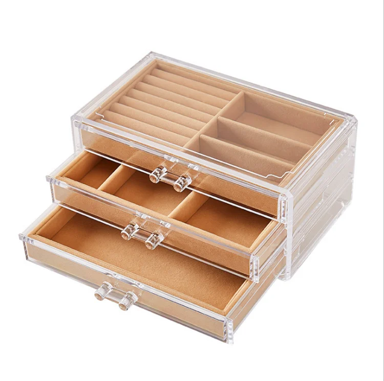 

Top supplier clear acrylic display storage jewelry box with best price