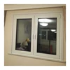 Aluminium internal bi folding window with clear tempered glass