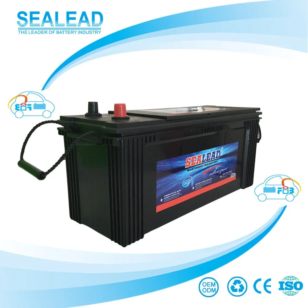 
AS standard N120 free maintenance heavy duty lead acid truck car start 120AH battery 