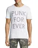 OEM Summer Relaxed Fit Pullover Cotton Short Sleeves Men's Punk For Ever Crewneck Slogan Tee