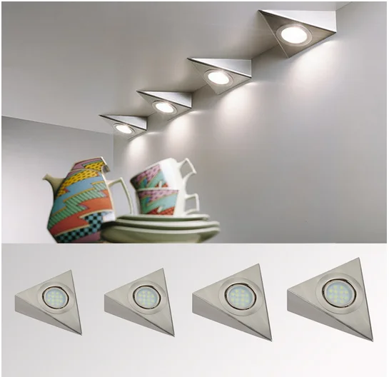 Luz Led Triangular Para Cocina,3x2w,Color Blanco,Debajo Del Armario
