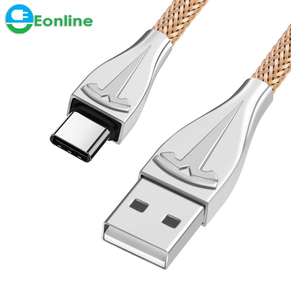 

USB Type C Cable for Samsung Galaxy S9 S8 Plus Quick QC3.0 Charging Data OnePlus 6 for Huawei, Black;white;gold;red