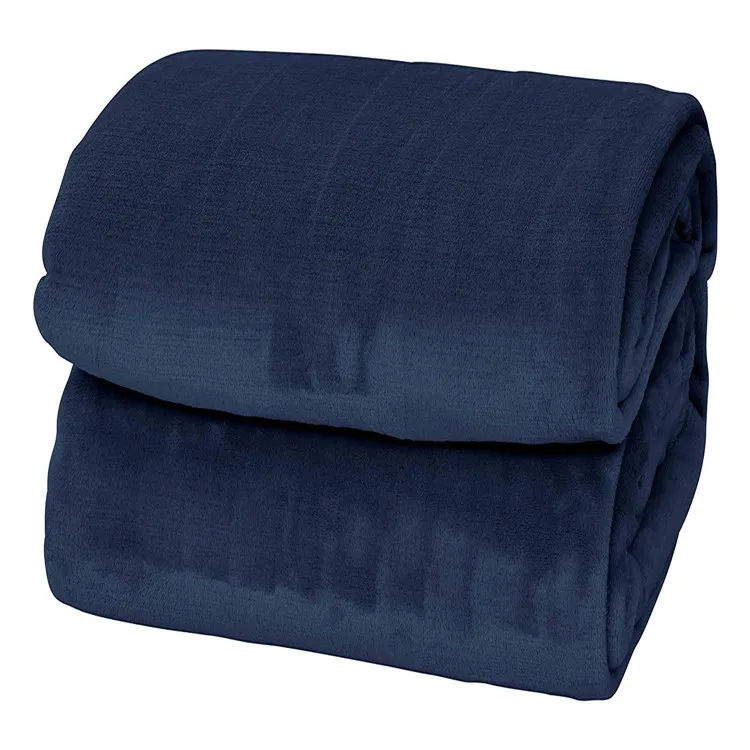 solid super soft flannel fleece cheap custom color & size blanket