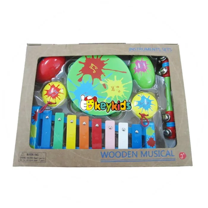 Wholesale Fashionable Design Wooden Kids Drum,Beautiful Wooden Drum Set