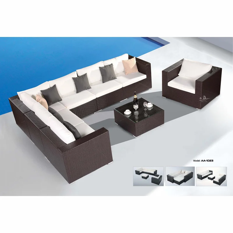 Venta al por mayor muebles de jardin rattan mimbre y sintetico-Compre