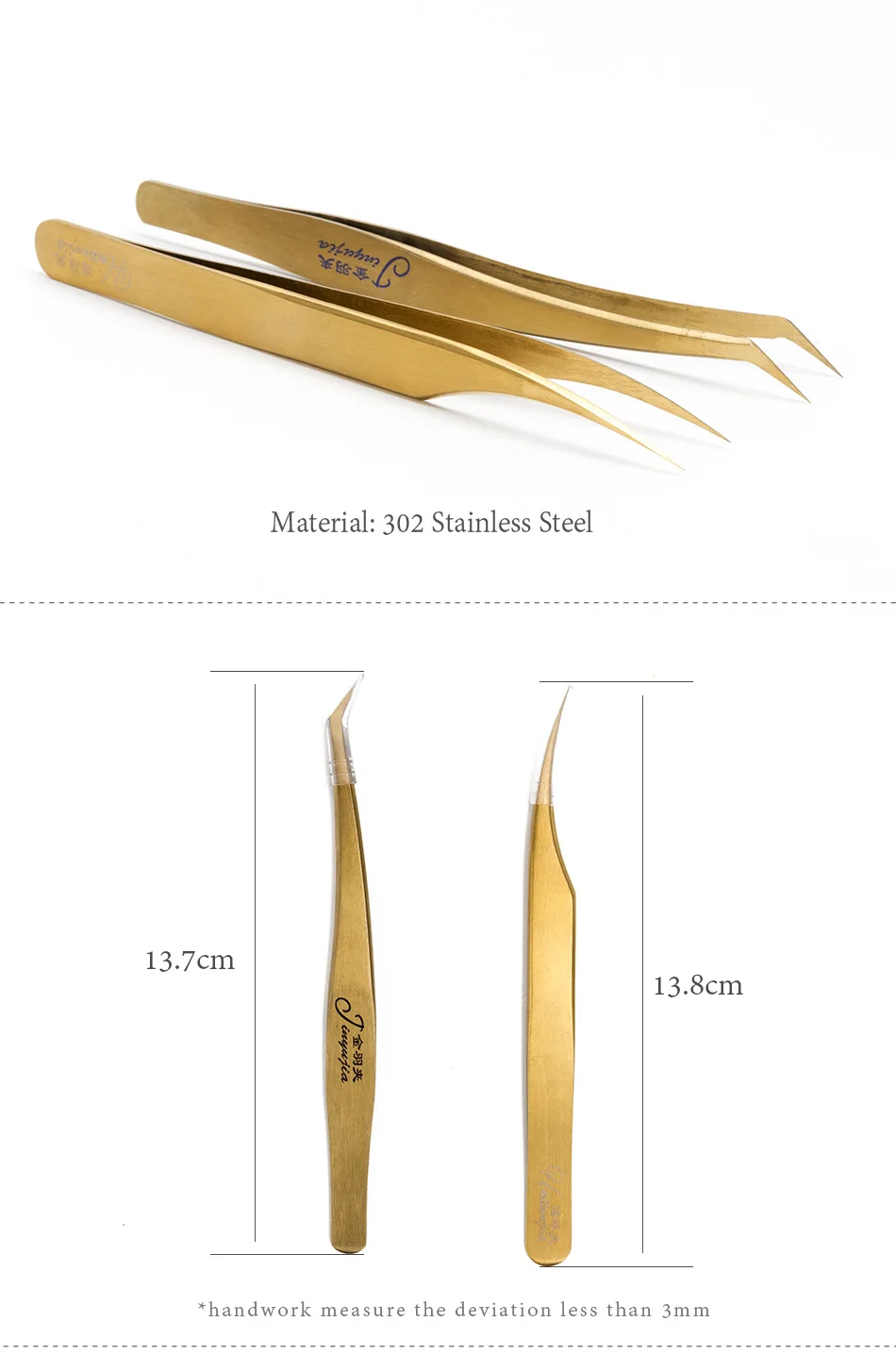 Free Shipping Product New Design Best Price Oem Accept Anti-Static 3D Volume Eyelash Extension Tweezers Factory In China