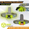 1W LED +2 red LED Flashlight Head Torch AA Dry Battery Headlamp