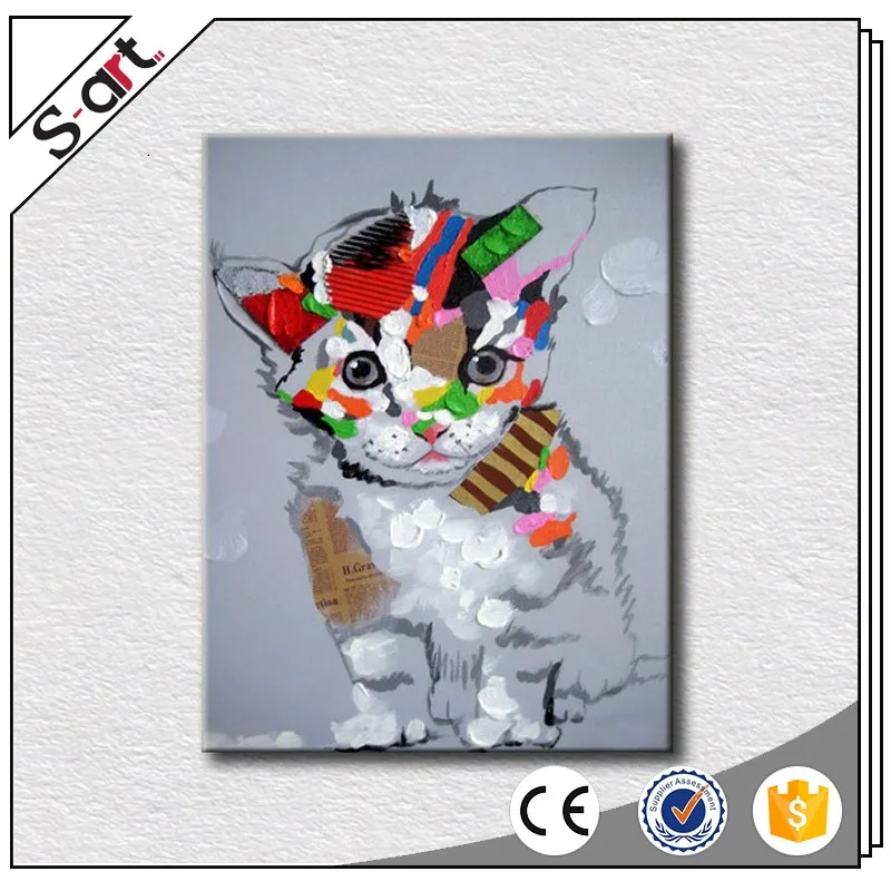 Peintures A L Huile De Chat Dessin D Animal Populaire Dans Le Monde Art Pop Art Decoration Murale De La Maison Salon Moderne Buy Peinture A L Huile De Chat Peinture A L Huile Animale Animal Artowork Product On Alibaba Com